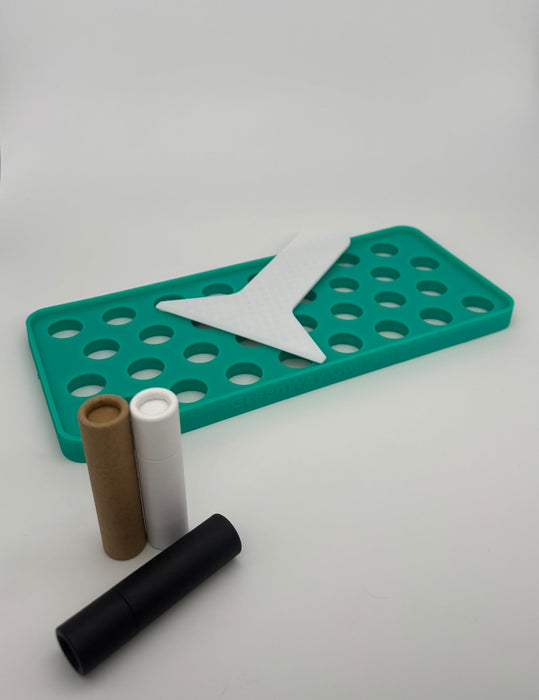 Reusable Silicone Filling Trays for Paperboard Push-Up Lip Balm Tubes