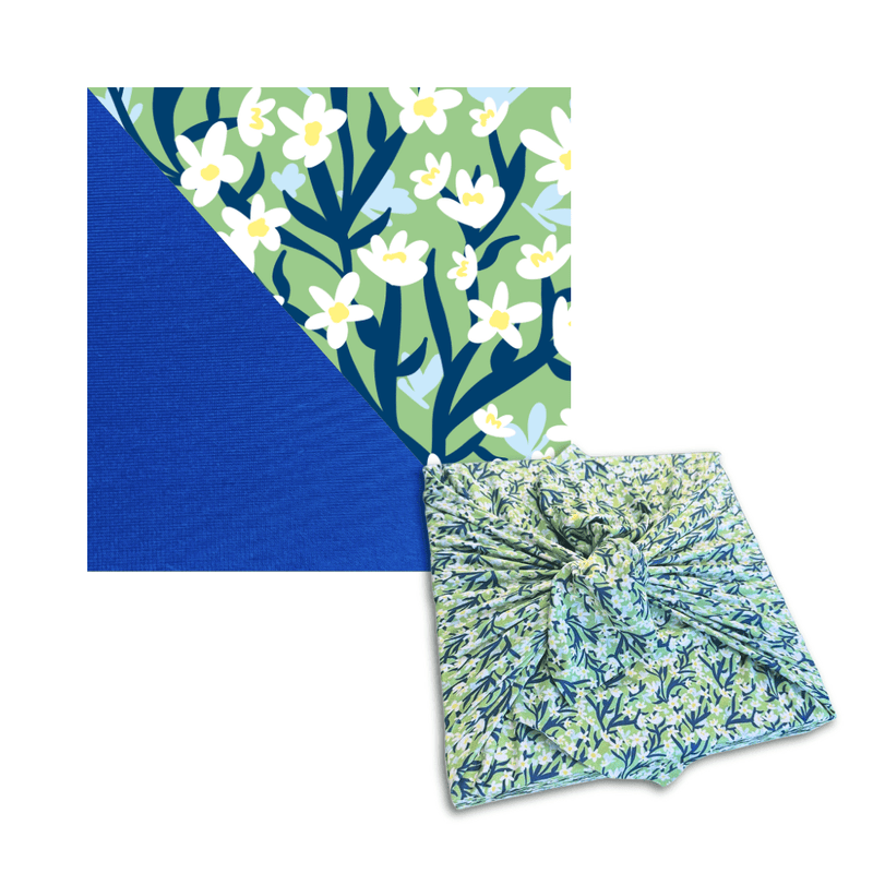 Large Reusable Cloth Furoshiki Gift Wrap | Spring Floral