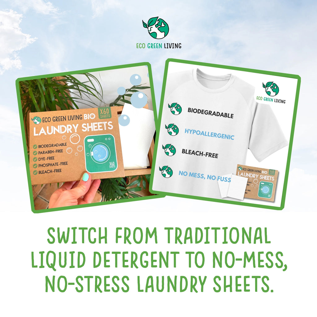 Eco Green Living Laundry Detergent Sheets x 60 (Fragrance-Free)