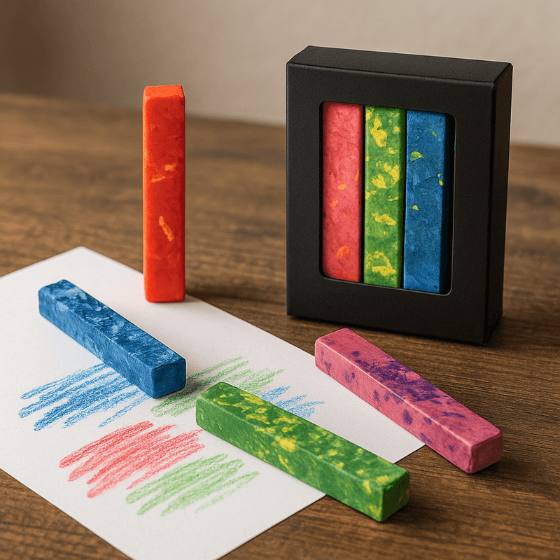 Handmade Marbled Beeswax Crayons | Limited Edition Non-Toxic Art Set | Eco-Friendly Natural Crayons