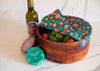 Beeswax Food Wrap – Fall Bloom Print | Reusable Organic Beeswax Wraps for Food Storage (Small, Medium & Large)