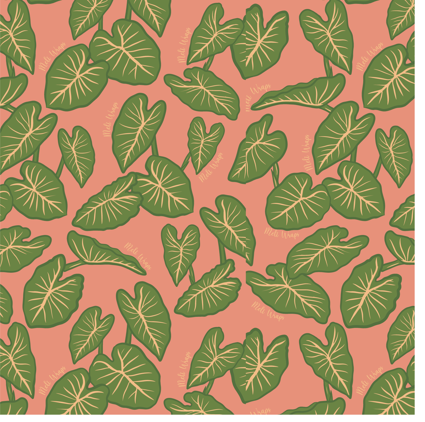 Beeswax Wrap Bulk Roll – Kalo Print | Reusable Eco-Friendly Food Wrap Roll