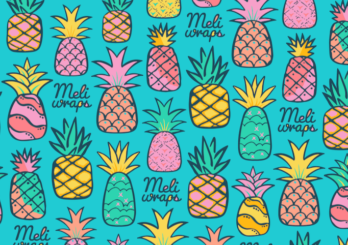 Beeswax Wrap Bulk Roll – Pineapple Print | Extra-Long Reusable & Eco-Friendly Alternative to Plastic Wrap