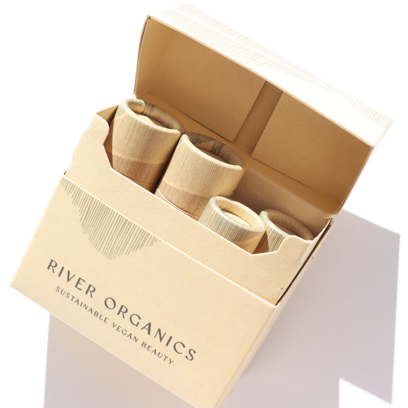 Set of 3 Tinted Vegan Lip Balms – Nourishing, Plastic-Free Lip Care Gift Box