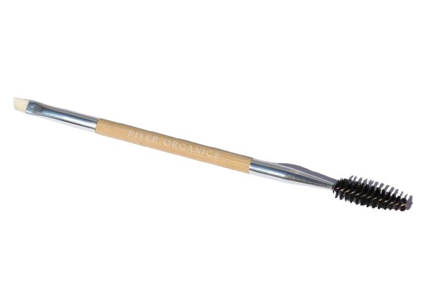 Eco-Friendly Double-Sided Brow & Mascara Brush – Bare Wood Handle | Zero Waste Makeup Tool
