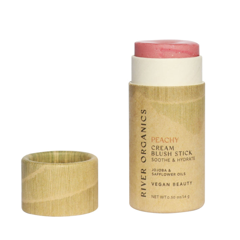 Creamy Vegan Blush Stick – Peachy Glow, Plastic-Free & Multi-Use