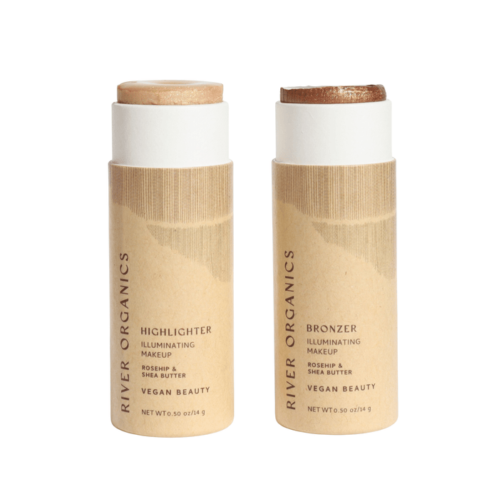Highlighter & Bronzer Set – Vegan, Plastic-Free Glow & Sun-Kissed Radiance