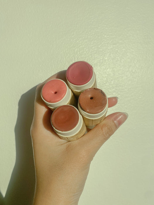 Creamy Vegan Blush Sticks – Set of 2 Mix & Match | Zero Waste Multi-Use Cheek & Lip Tint Duo