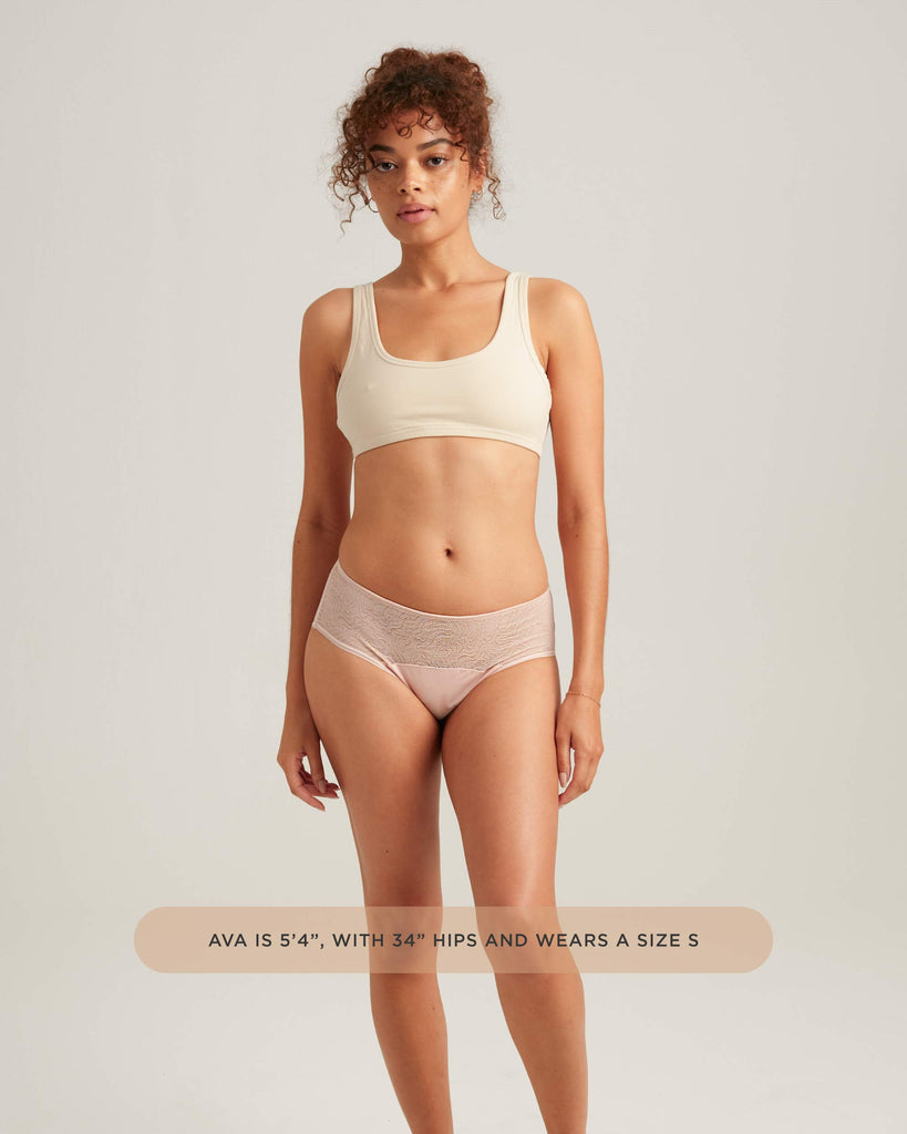 Leakproof Lace Hipster – Elegant, Silky & Sustainable Period Underwear
