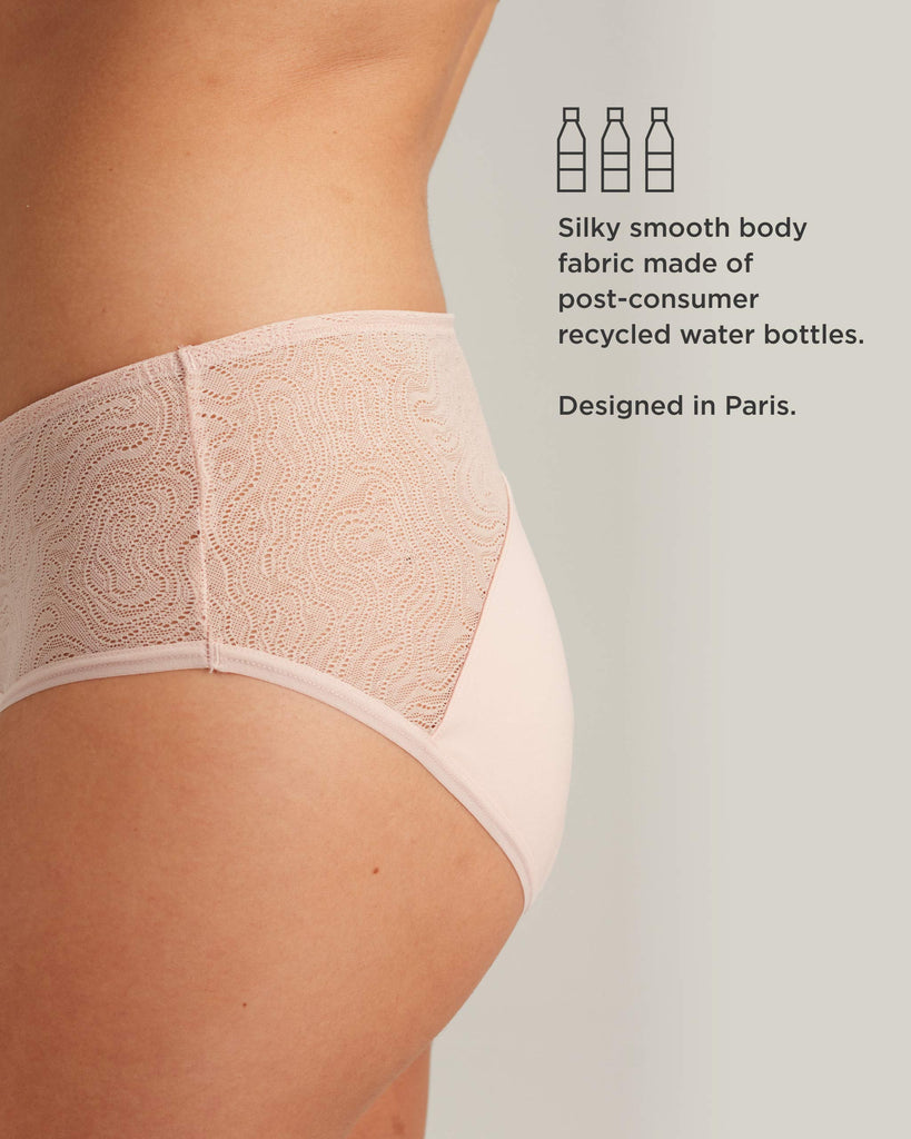 Leakproof Lace Hipster – Elegant, Silky & Sustainable Period Underwear