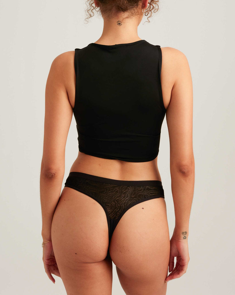 Leakproof Lace Thong – Invisible, Sustainable Period Protection