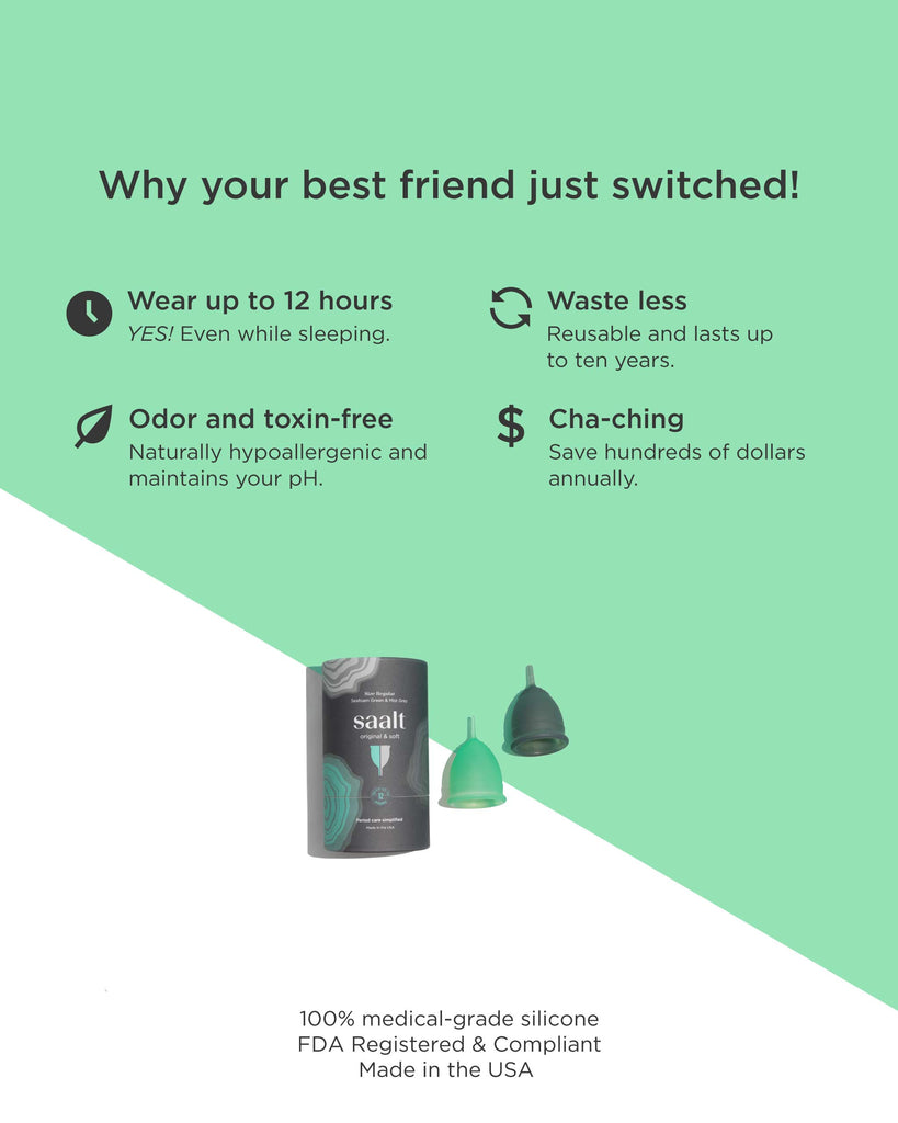 Reusable Menstrual Cup Twin Pack – Soft & Firm Options