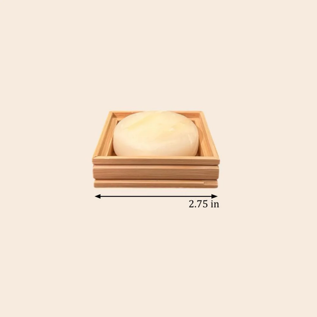 Bamboo Soap Lift – Square Design | Eco-Friendly Holder for Shampoo & Bar Soap