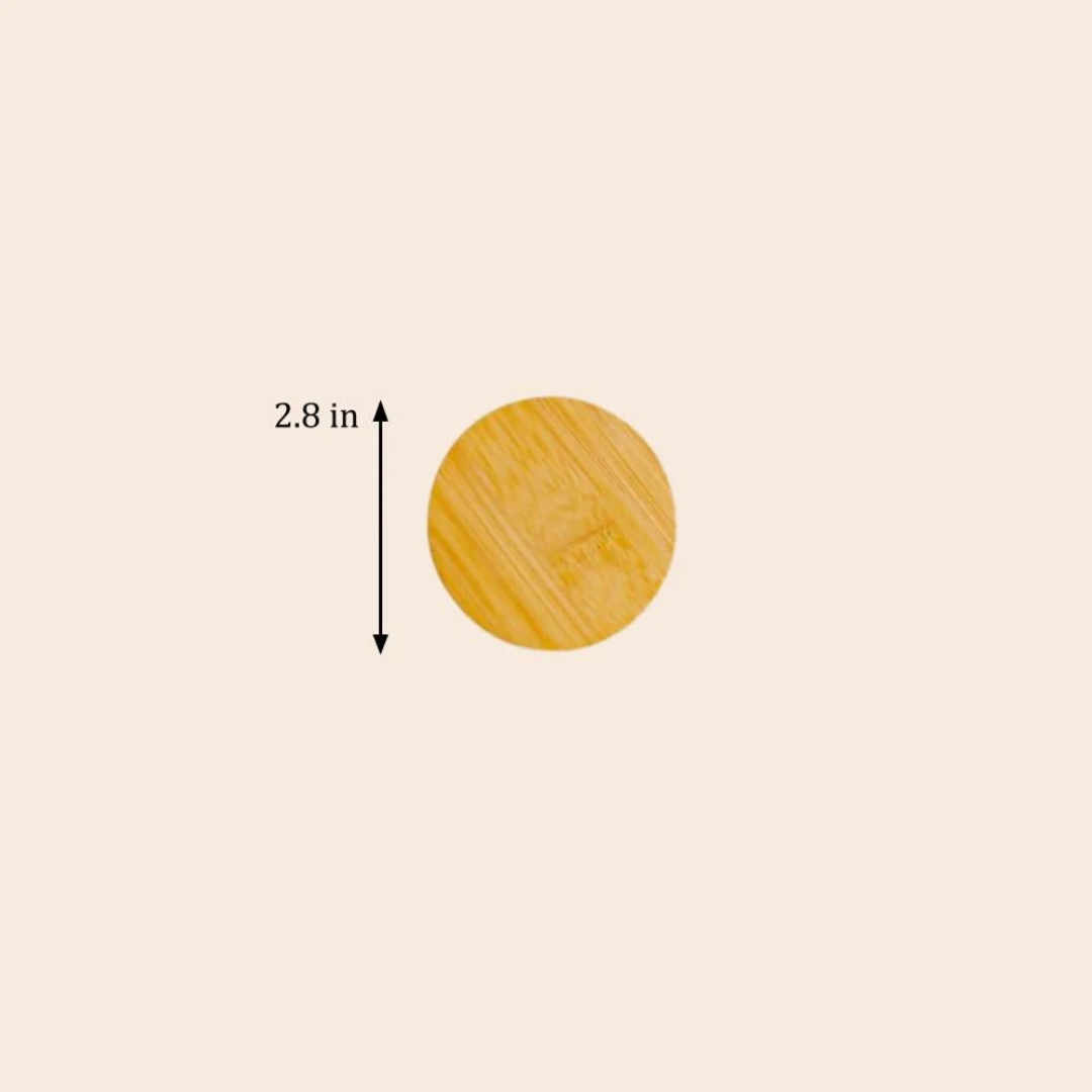 Bamboo Mason Jar Lids | Reusable Eco-Friendly Lid with Silicone Seal