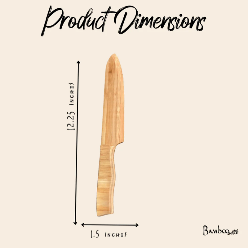 Bamboo Pastry Knife | Plastic-Free Cake & Dessert Serving Knife