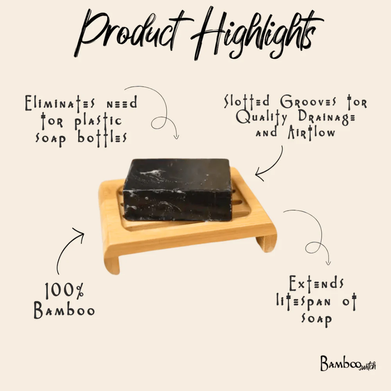 Bamboo Soap Lift Rectangle | Eco-Friendly Soap Saver & Drying Tray