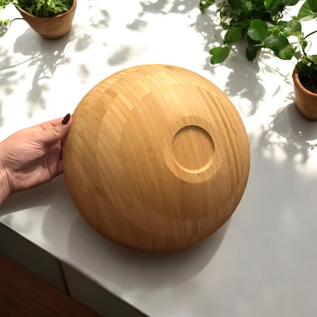 Bamboo Serving Bowl | Eco-Friendly Salad &amp; Snack Bowl (Multiple Sizes)