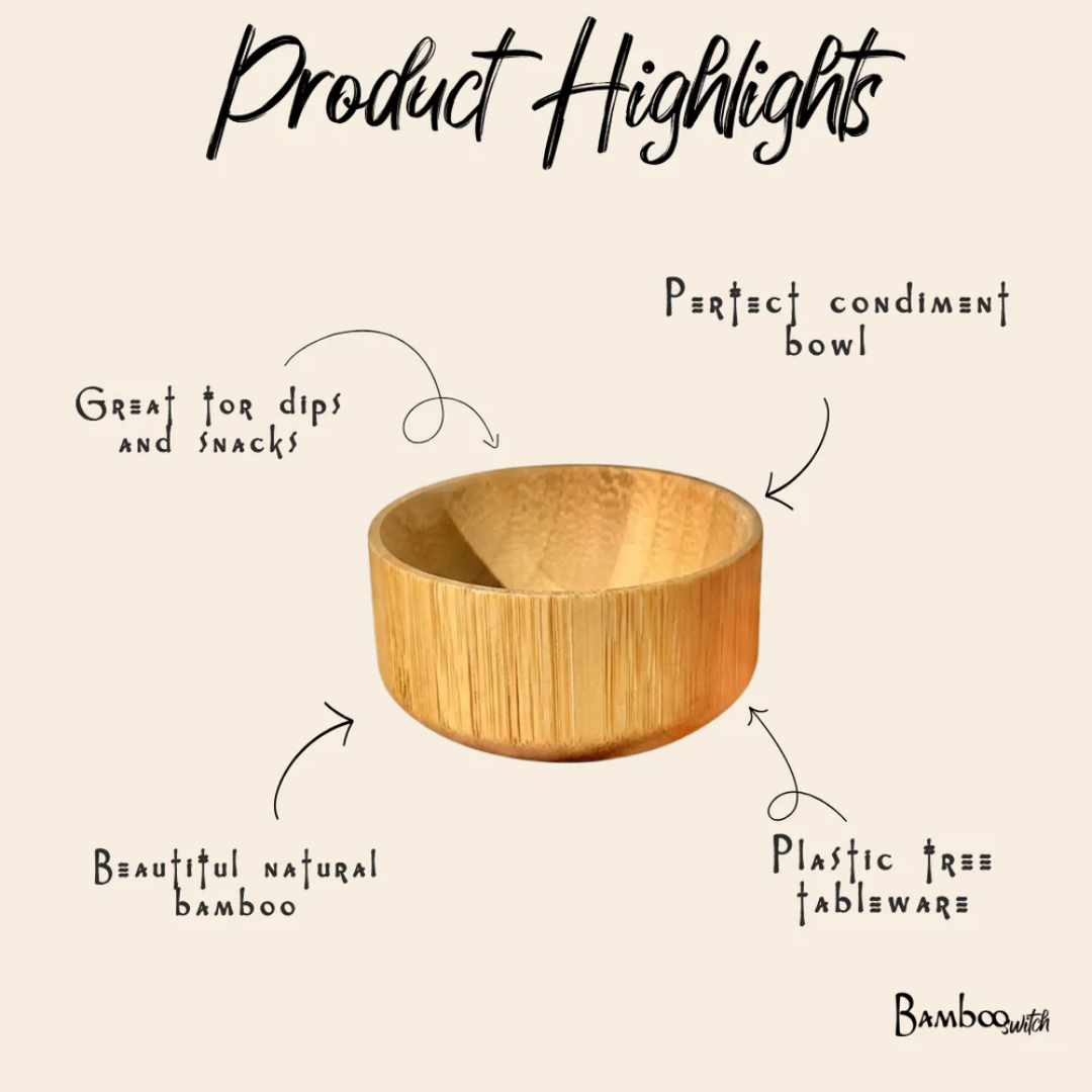 Bamboo Serving Bowl | Eco-Friendly Salad &amp; Snack Bowl (Multiple Sizes)