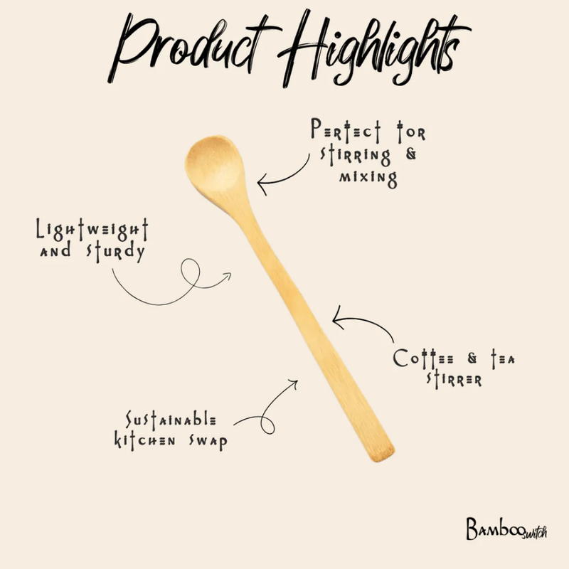 Bamboo Spoon | Large Stir Spoon | Eco-Friendly Cooking Utensil