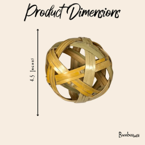 Handwoven Bamboo Decorative Ball | Eco-Friendly Natural Home Decor