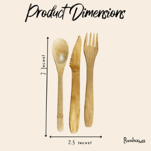 Bamboo Kids Travel Cutlery Set | Eco-Friendly Reusable Utensils with Pouch