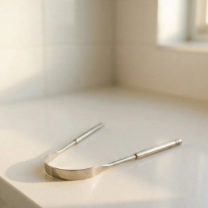 Stainless Steel Tongue Scraper | Reusable Oral Care Tool for Fresh Breath
