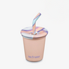10oz Reusable Kid’s Cup with Straw Lid – Stainless Steel