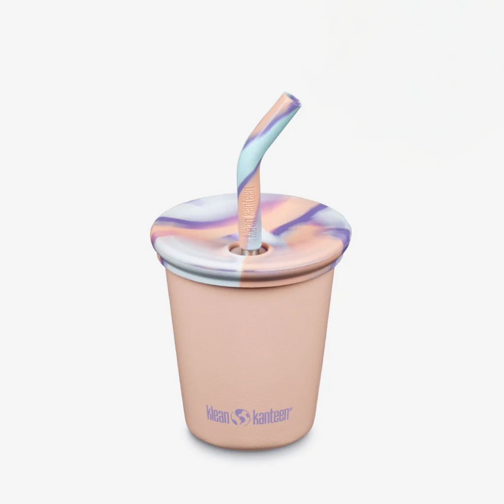 10oz Reusable Kid’s Cup with Straw Lid – Stainless Steel