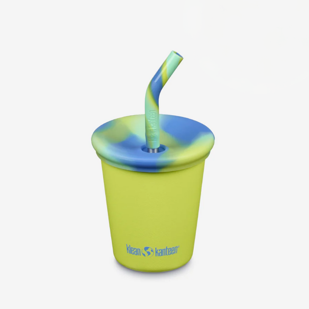 10oz Reusable Kid’s Cup with Straw Lid – Stainless Steel