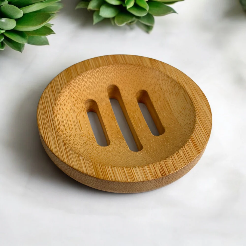 Bamboo Soap Lift Round | Eco-Friendly Soap Saver & Shower Steamer Holder