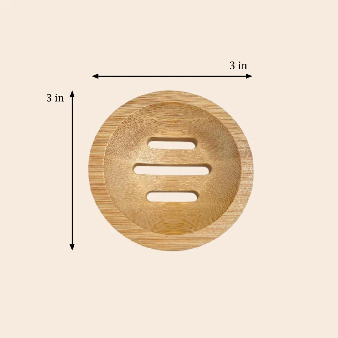 Bamboo Soap Lift Round | Eco-Friendly Soap Saver &amp; Shower Steamer Holder