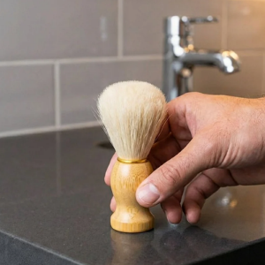 Bamboo Shave Brush with Holder | Eco-Friendly Shaving Brush with Natural Bristles