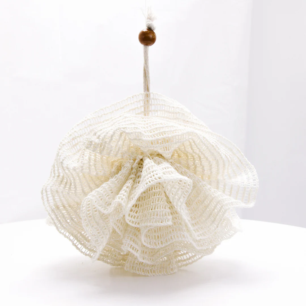 Ramie Exfoliating Shower Pouf – Natural Fiber Bath Sponge