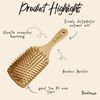 Bamboo Paddle Hair Brush – Classic Handle for Gentle Detangling & Scalp Massage