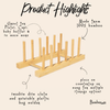 Bamboo Pegged Drying Rack – Compact Eco-Friendly Dish Drainer