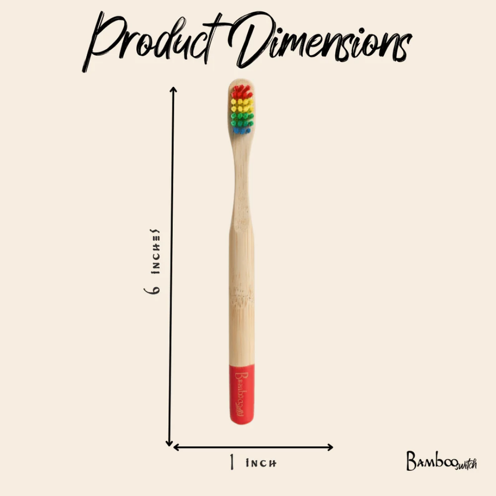 Bamboo Kids Toothbrush with Round Handle – Eco-Friendly Children’s Toothbrush