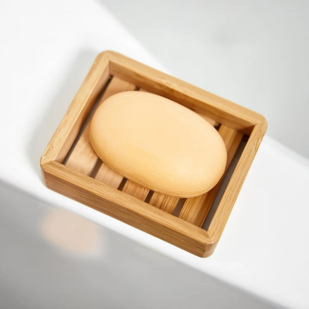 Bamboo Soap Lift with Deep Shelf – Eco-Friendly Soap Saver & Organizer