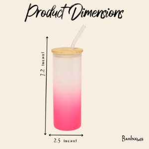Colored Glass Tumbler with Glass Straw | Reusable Eco-Friendly Drinking Cup