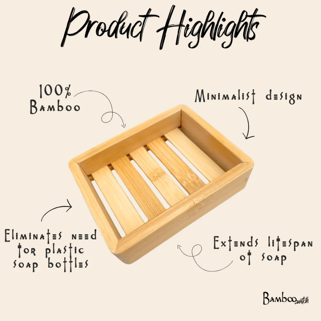 Bamboo Soap Lift with Deep Shelf – Eco-Friendly Soap Saver & Organizer