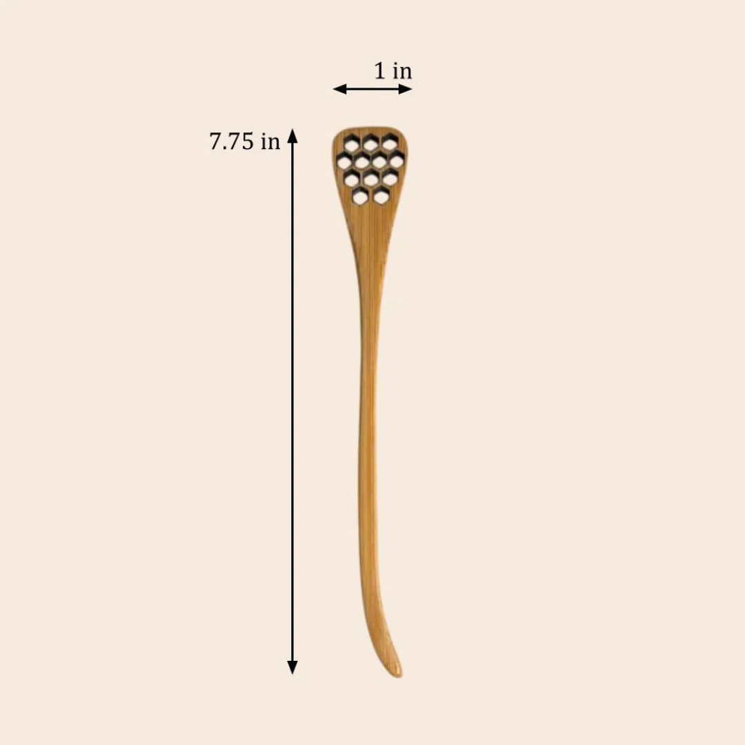 Bamboo Honey Dipper – Sustainable Drizzling Tool for Honey, Syrups &amp; More