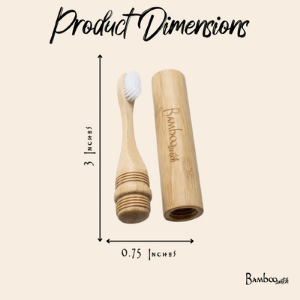 Bamboo Travel Toothbrush with Case | Eco-Friendly Toothbrush with Natural Bristles