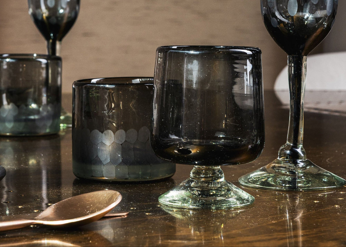 Handblown Short Stemmed Wine Glass - Set of 2
