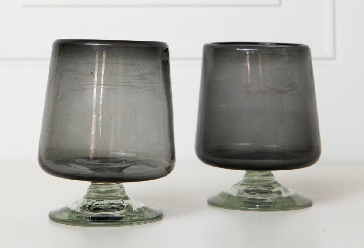 Handblown Short Stemmed Wine Glass - Set of 2