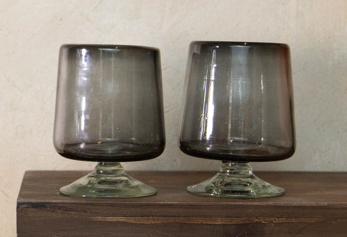 Handblown Short Stemmed Wine Glass - Set of 2