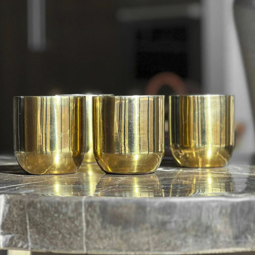 Double Walled Cup - Brass Color