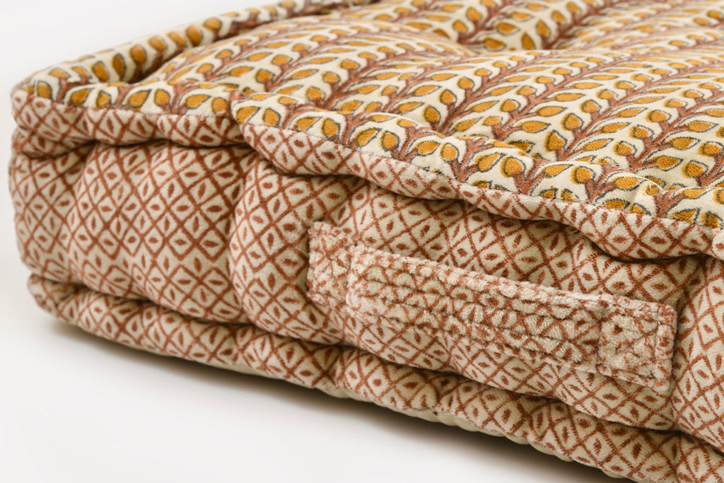 Block Print Meditation Cushion - Square