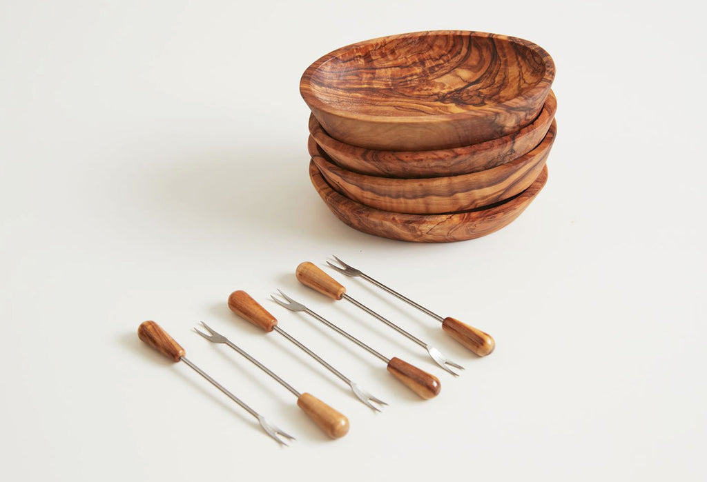 Italian Olivewood Aperitivo Set