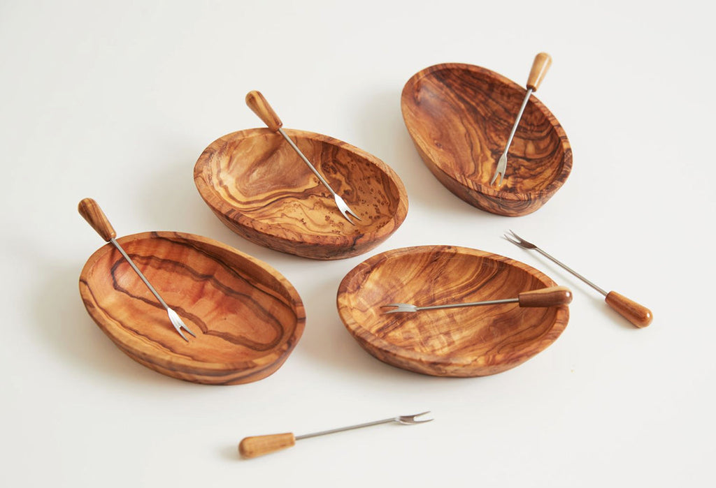 Italian Olivewood Aperitivo Set