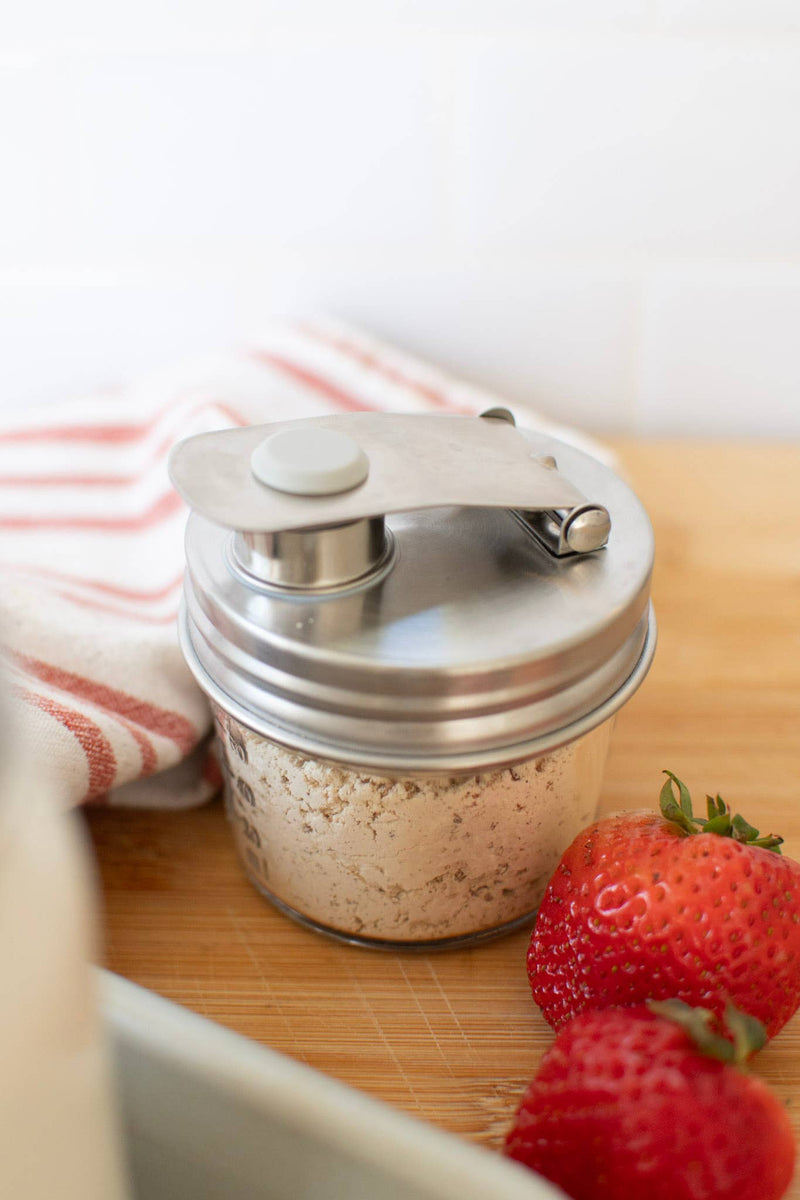 Stainless Steel Pourable Jar Lid (Regular Mouth) | Reusable Mason Jar Pour Lid