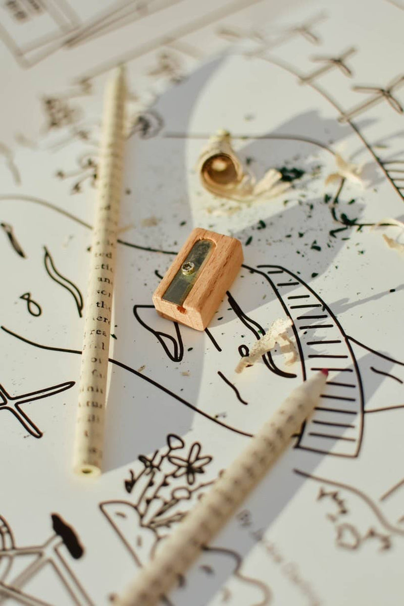 Wooden Pencil Sharpener | FSC Beechwood | Plastic-Free & Compostable